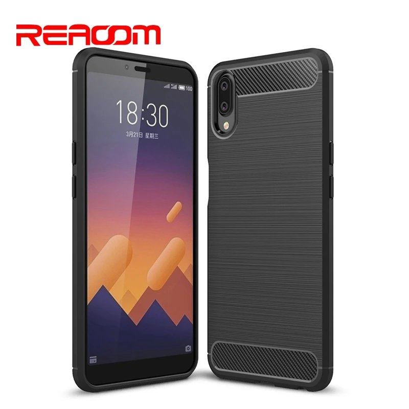 

REAOOM Carbon Fiber Case for MEIZU E3 Coque Soft Silicone Anti Knock Phone Cover for MEIZU 15 Plus 15 Lite Business Fitted Case