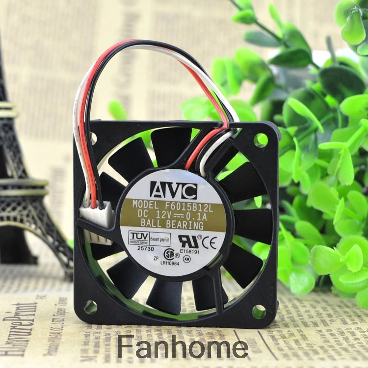 Для AVC 6 см шасси CPU speed double ball mute вентилятор для материнской платы 12V 0.1A F6015B12L |