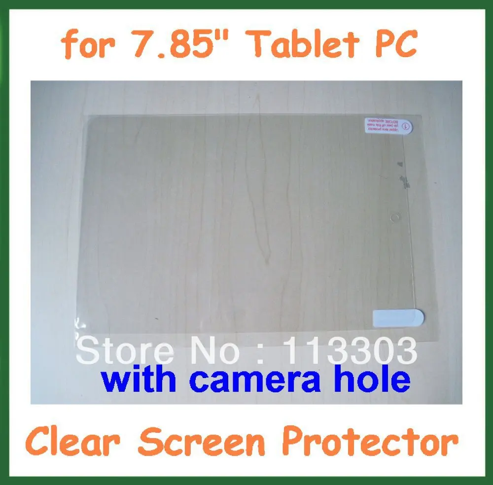 10pcs Universal 7.85 inch LCD Clear Screen Protector with Camera Hole