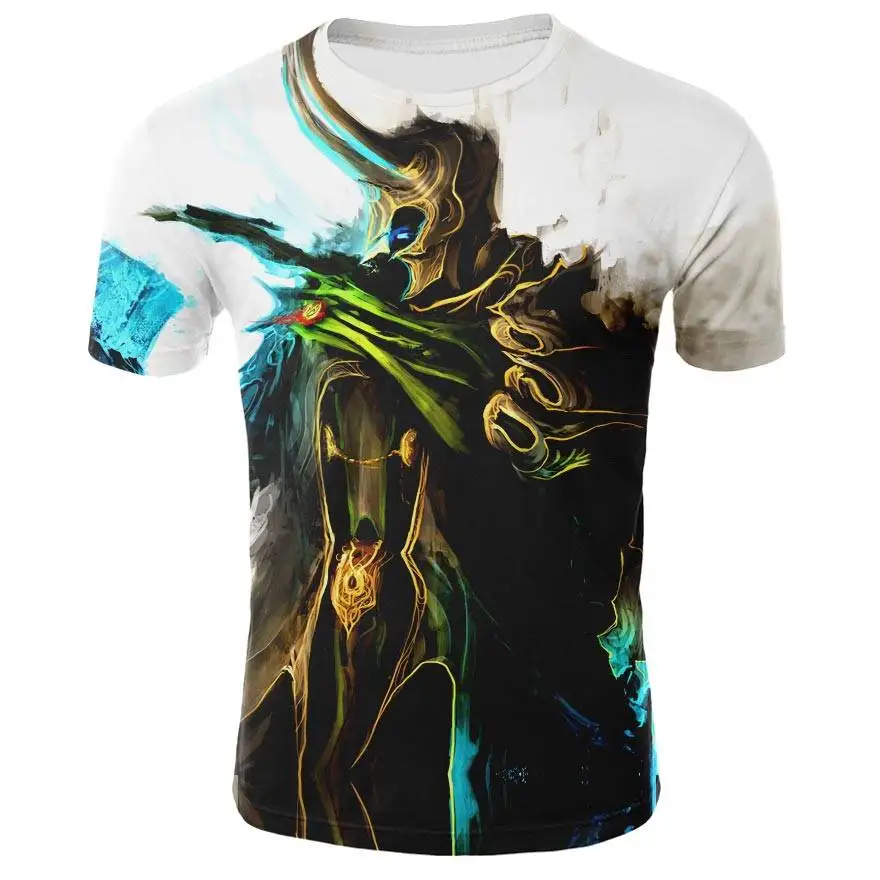 

2019 Women Men Avengers Thor The Dark World Loki Tshirt Summer 3d Print T-shirt Hip Hop Pullover Short Sleeve