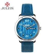 Julius Homme Man Wrist Watch Quartz Hours Top Fashion Dress Bracelet Leather Boy School Birthday Christmas