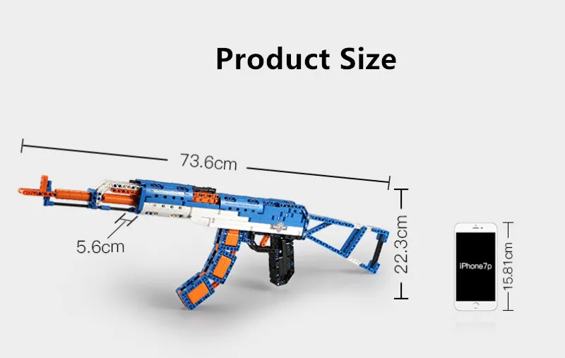 Военное сражение образование сборки детские игрушки модель 498 PCS DIY строительные блоки моделирование AK47 нападение игрушка винтовка с пулей