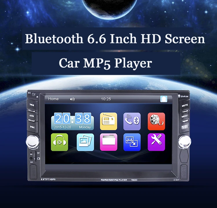 MP5 плеер 6,6 дюйма автомобиля радио 2 Din зеркало для телефона Android с зеркало задней камеры ссылка экран Bluetooth