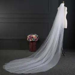 LORIE свадебная фата невесты тюль 3 метра 2 слоя простая свадебная вуаль с расческой элегантная свадебная фата белый/слоновая кость