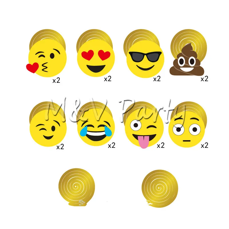 30 шт./компл. Emoji висит вихрем смайлик посылка рождения украшение новогодних