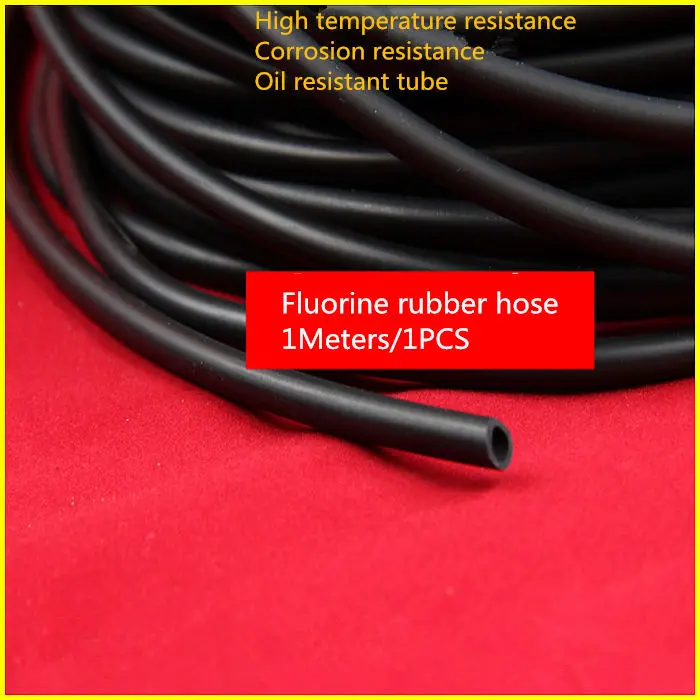

1PCS FR008 Fluoro rubber flexible pipe size 6*10mm High temperature and corrosion resistance Oil resistant tube FKM Viton FPM