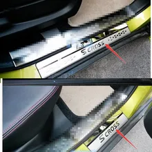 Для Suzuki Sx4 S-Крест- Нержавеющая сталь порога педаль протектор Добро пожаловать плиты автомобиля внешних аксессуаров Стикеры 4 шт