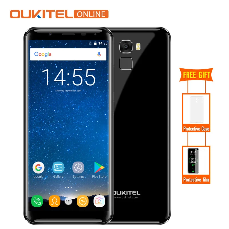 Oukitel K5000 18:9 5.7 &quotHD полный Экран 4 ГБ Оперативная память 64 Встроенная 5000 мАч Android 7.0