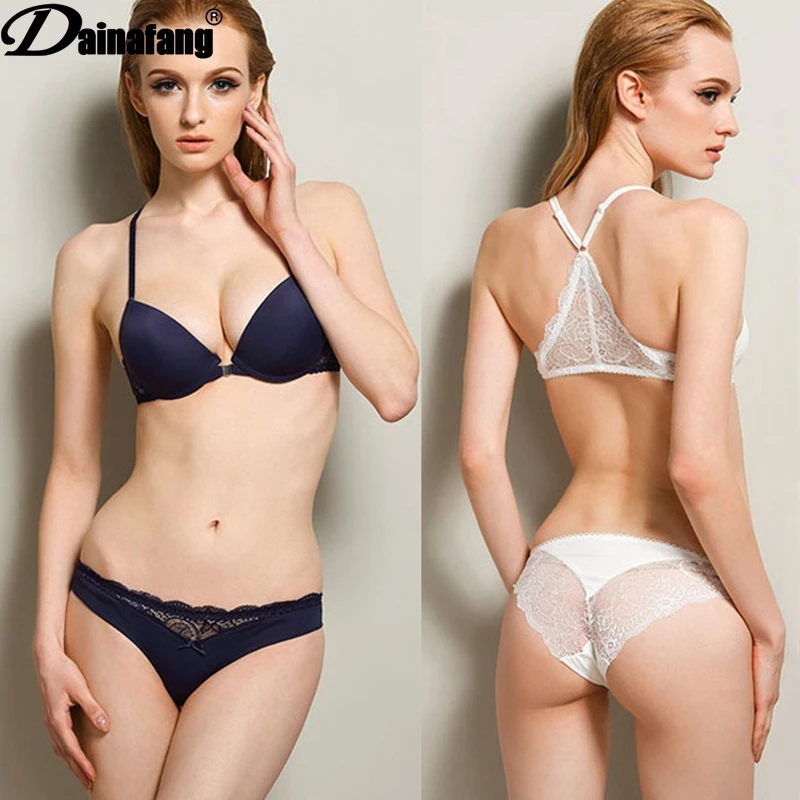

DAINAFANG 2019 Sexy Women Push Up Bra Set 7 Color Y Shaped Belts Buckle, Lingerie and Pants Seamless Dress