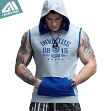 Aimpact Gym Men’s Sleeveless Hoodies Slim Fitted Wokout Tank Top Man Bodybuilding Crossfit Sport Running Activewears Male AM1011