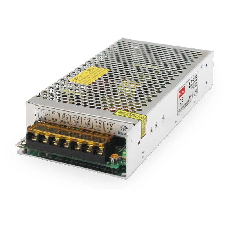 

S-145W-12V 12A Switching Mode Power Supply Industrial Control Monitor LED Lamp Camera AC Change Direct DC