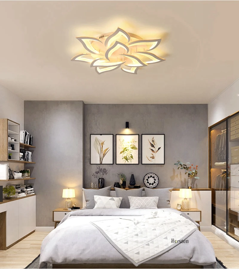 Modern Ceiling Chandelier Light 10 14 18 Heads Flower LED Ceiling Chandelier Lights For Living Room Bedroom Chandelier Lighting (19)