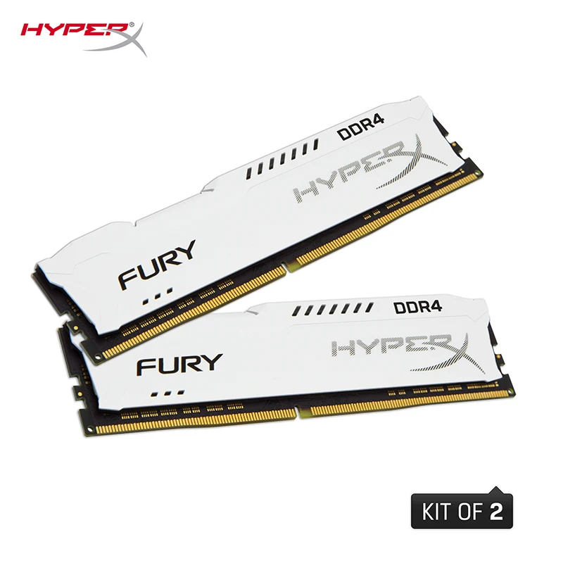 

KINGSTON HyperX RAM FURY Series DDR4 16GB Desktop Computer Memory Kit of 2 2400MHz