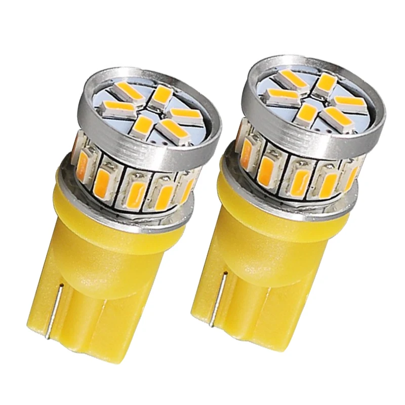2PCS t10 yellow led T10 W5W LED Bulb 194 168 Super Bright wedge Lights
