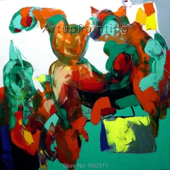 

Palette knife painting portrait Palette knife Face Oil painting Impasto figure on canvas Hand painted Francoise Nielly 0610-37