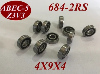 

10Pcs 684RS 684RZ 684 2RS 684-2RS 684-2RZ 684 RS 4X9X4 MM 4*9*4 MM Miniature roller shaft motor deep groove Ball Bearing tools