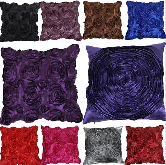 

40X40cm Rose Pillow Case Cover Flower Throw Pillowcase