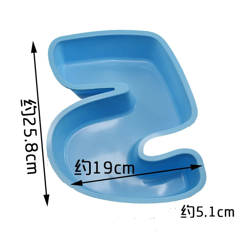 Еда Класс большой противопригарная силиконовая основа, спринтом Цифры 5, прессформы лотка торта DIY выпечки дня рождения, свадьбы, годовщины 5th пресс-форма для торта