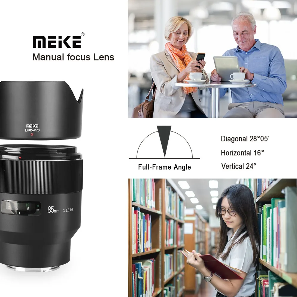 Meike 85 мм F1.8 большая апертура полная Рамка ручная фокусировка поддержка объектива электронная автоматическая апертура для камер sony E-Mount