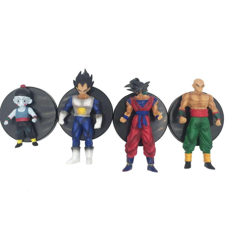 

Free Shipping Dragon Ball Z 12cm PVC Action Figures Toy Model Tianjin rice dumplings Goku Vegeta 30 generations 4pcs/set