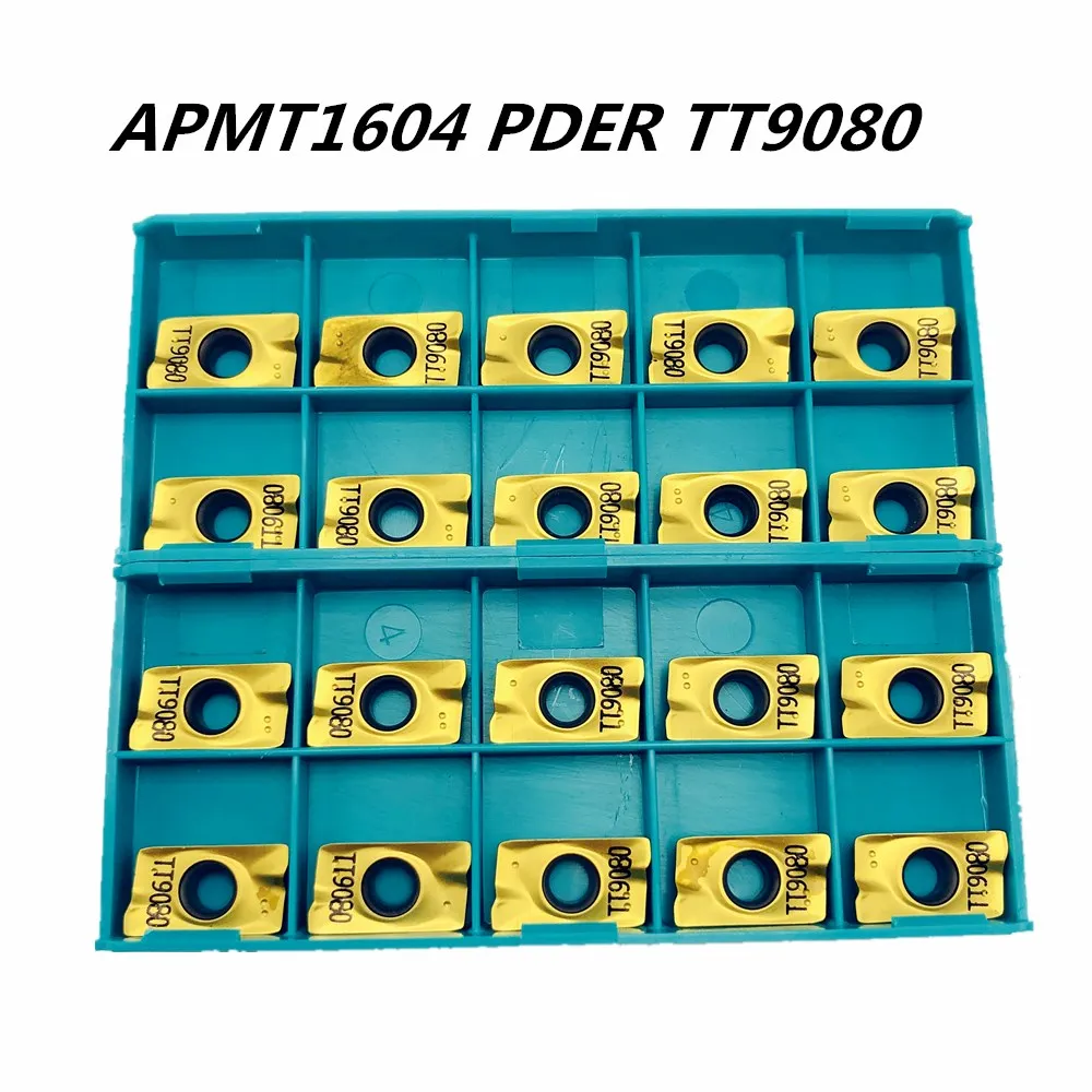 

100PCS Lathe tool APMT1604 PDER TT9080 high precision carbide blade milling cutter end milling cutter Tokarnyy CNC turning tool