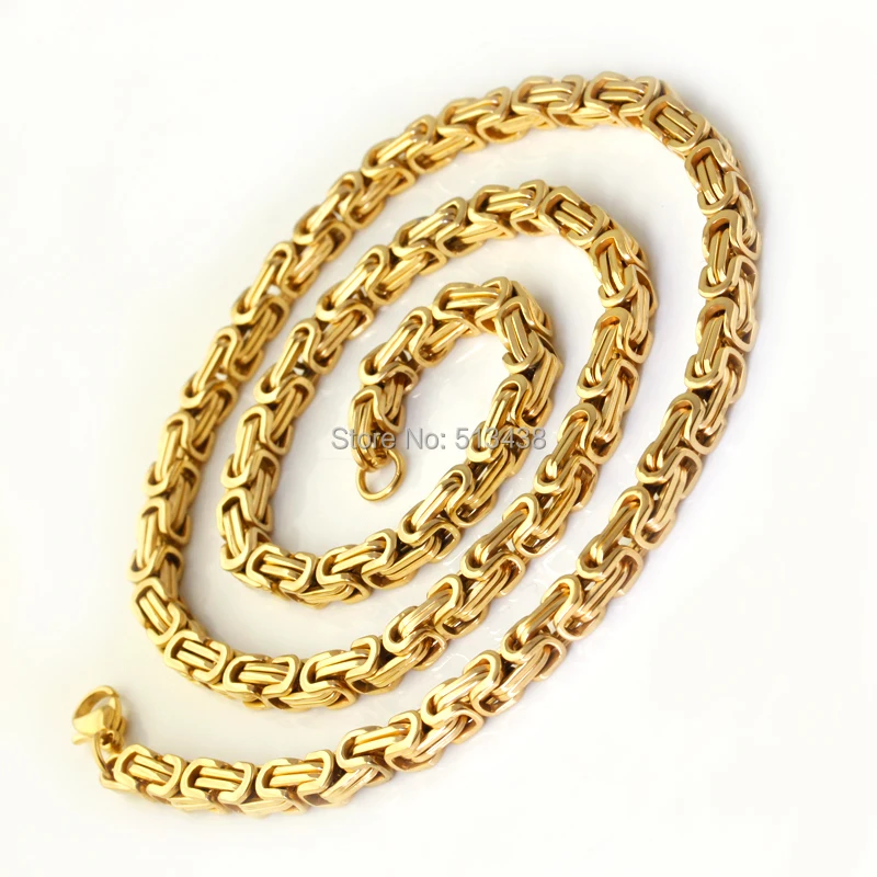 5pcs Lot on Sale Stainless steel Silver 4-9MM NK Chain Link Necklace 18''-32'' 