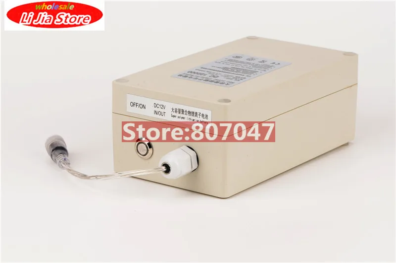 Водонепроницаемый DC 12 V 20000 mah емкость литий-ионная аккумуляторная батарея долговечное использование зарядное устройство для камера CCTV аккумуляторная батарея высокого качества