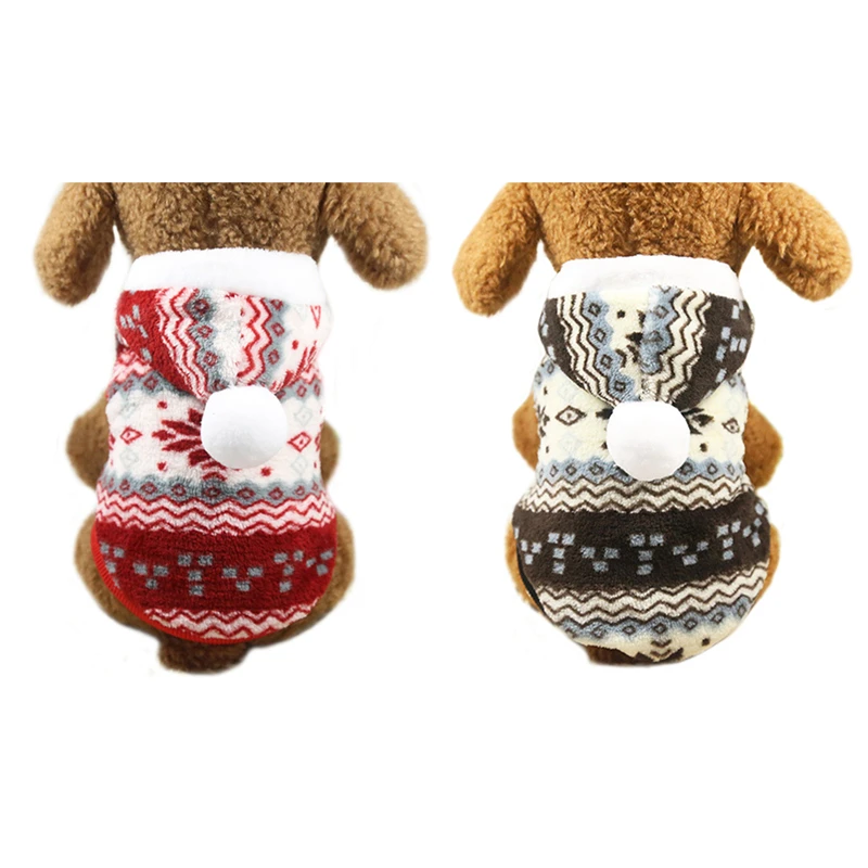 

Hoomall Pet Hoodies Dog Clothes For Dog 6 Size Snowflake Printed Coat Xmas Winter Warm Puppy Jacket Coat Sweater Fleece Clothes