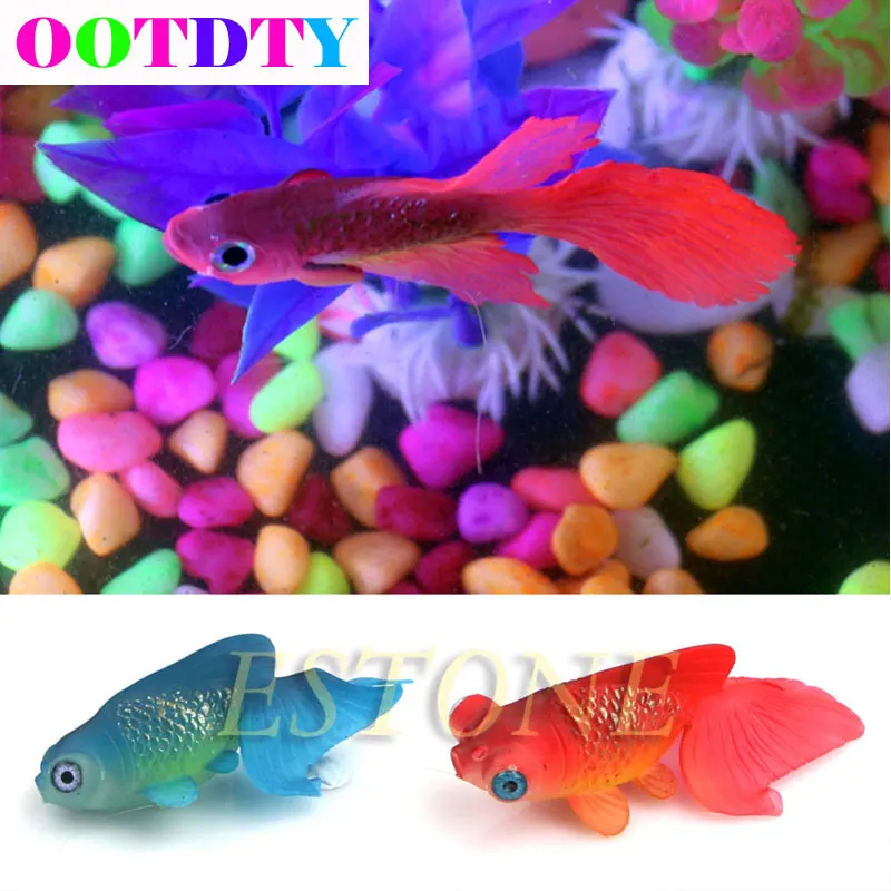 Decor Goldfish Aquarium Decoration Artificial Glowing Effect Fish Tank
