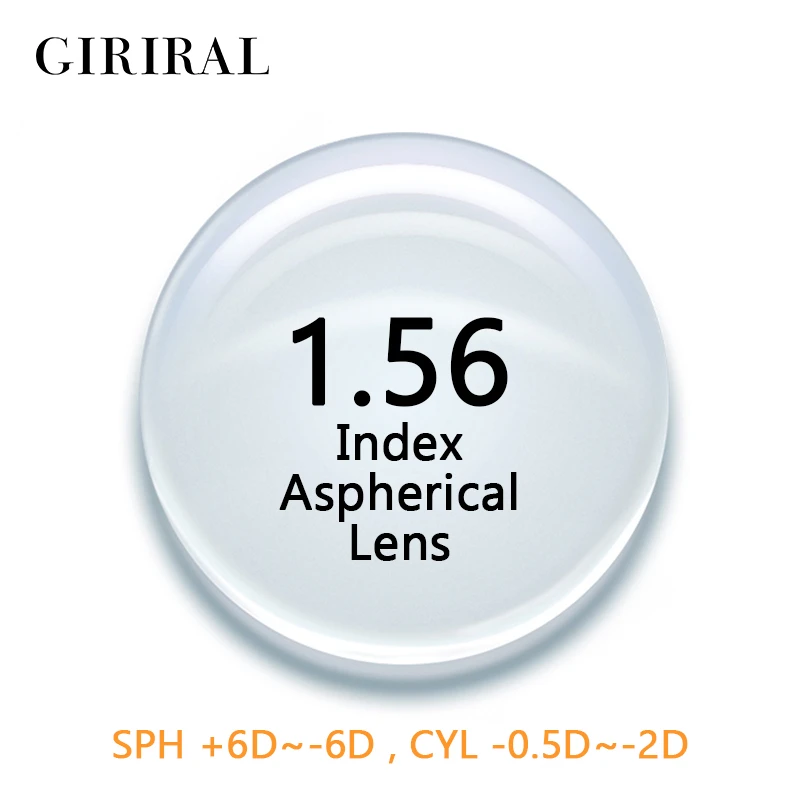 

1.56 Index CR-39 Single Version lenses eye Myopia optical prescription Clear Aspheric eyeglass lenses #1.56CR