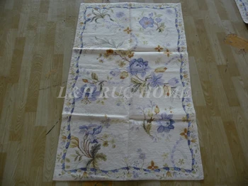 

Free shipping 10K 3'x5' handmade needlepoint woolen rugs handmade rug