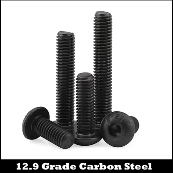 

M8 M8*10/12/16/20 M8x10/12/16/20 12.9 Grade Black Carbon Steel Oval Pan Round Button Head Inner Hex Hexagon Socket Machine Screw