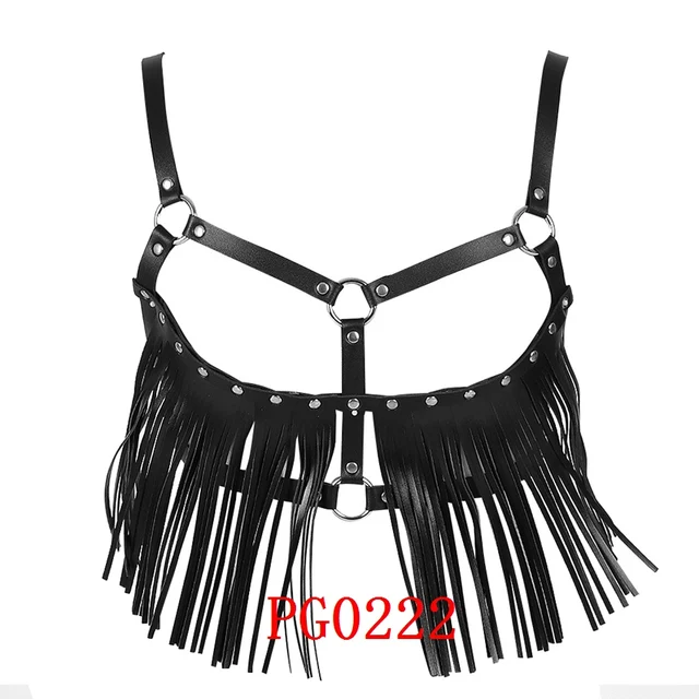 Aliexpress.com : Buy Leather Body Harness Bra Metal Chain Tassel for ...