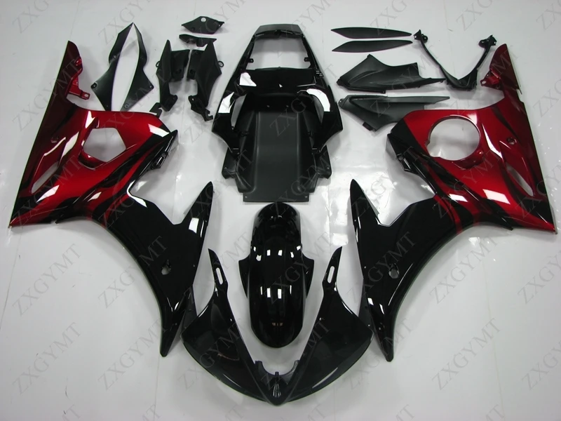 

Fairings YZF R6 2003 - 2005 Black Red Fairings YZF600 R6 03 05 Abs Fairing YZF R6 2003