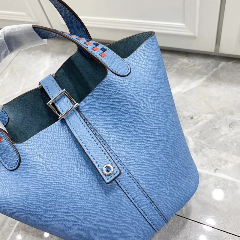 Genuine Leather Women Shoulder Bags Bucket Bag for Girls Crossbody Bags for Women Luxury Handbags Women Bags Designer