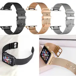 ASHEI ремешки для Apple Watch группа 42 мм сетки Milanese Loop 38 мм ремешок Нержавеющая сталь петля для iwatch серии 3 серии 2/1