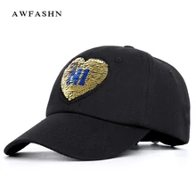 Новая модная женская блестящая бейсбольная кепка высокого качества в стиле хип-хоп Весенняя женская хлопковая Регулируемый головной убор сияющая Повседневная одноцветная