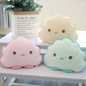 

Soft Plush Filled Sofa Chair Doll Pillow Toy Shell Shaped Pillow Child Cute Expression Toy Comfort Pillow Children Birthday Gift