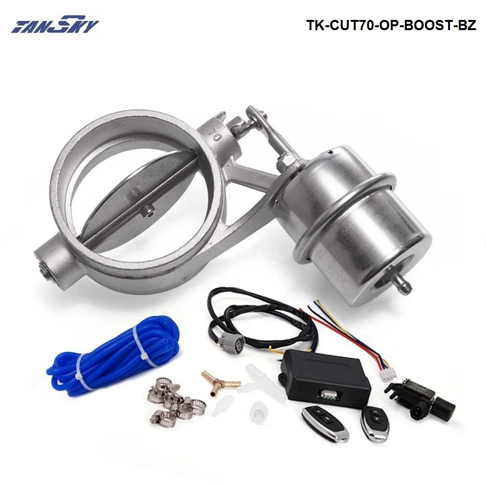 Exhaust Control Valve With Boost Actuator Cutout 70mm Pipe Opend with