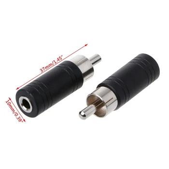 

10 Pcs 3.5mm Female Mono Plug To RCA Male Jack Audio Adapter Connector Converter Damom