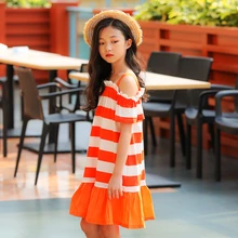 Летнее платье для девочек-подростков, платья для крупных девочек, детское платье принцессы, детская одежда для девочек, размеры для 456, 7, 8, 9, 10, 12, 14, 15 лет