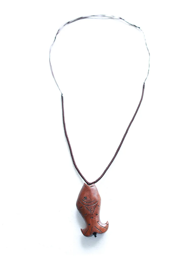 1173 wooden fish necklace (4)