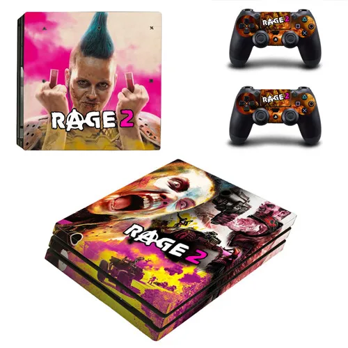 YSP4P-2480 Игра Rage 2 PS4 Pro кожи Стикеры для sony Игровые приставки 4 Pro консоль и контроллер для Dualshock 4 PS4 Pro Стикеры наклейка - Цвет: YSP4P-2480