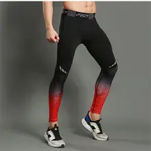 Мужские компрессионные колготки для бега быстросохнущие спортивные Леггинсы для спортзала фитнес длинные брюки высококачественный Фиттинг спортивная одежда
