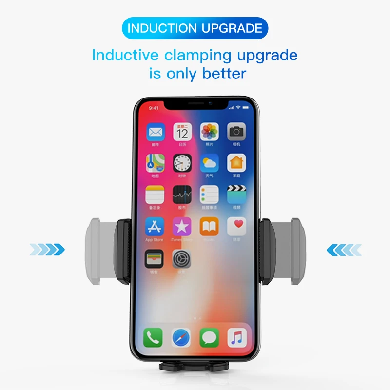 Automatic Induction Qi Wireless Car Charger for iPhoneX XS XR SamsungS9 Quick Wireless Charging Charger Car Mobile Phone Holder Automatic Induction Qi Wireless Car Charger for iPhoneX XS XR SamsungS9 Quick Wireless Charging Charger Car Mobile Phone Holder