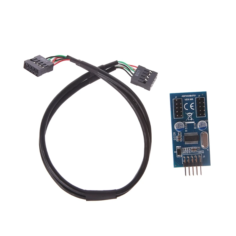 Чехол для ПК внутренний 9 контактный USB 2 0 двойной адаптер PCB чипсет улучшенный
