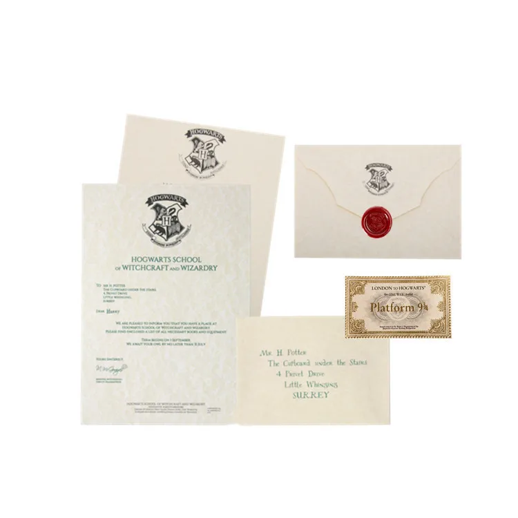 

WITCHCRAFT Letter Owl Post Harry Ticket Wizard Ron Hedwig Hermione King's Cross Railway Station