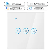 Занавес мотор Ewelink Wi-Fi электрические жалюзи занавес переключатель Великобритании/ЕС управление телефоном через приложение ewelink Amazon alexa echo Google home