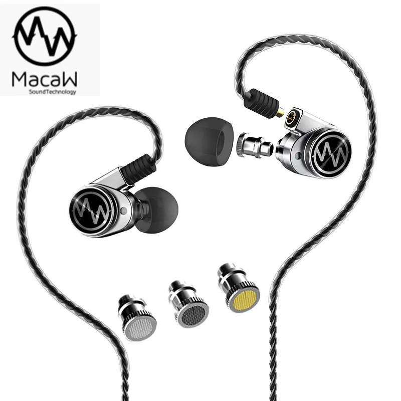 

Macaw GT600s Headphones Detachable Dynamic Driver + Balanced Armature Hybrid In Ear Earphone HiFi 3 Tuning Mouths 10 - 40KHz