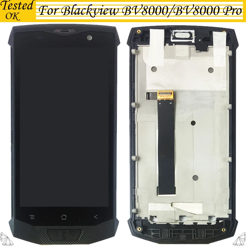 

100% Tested Working For Blackview BV8000 BV8000 Pro LCD Display +Touch Screen With Frame Digitizer Assembly